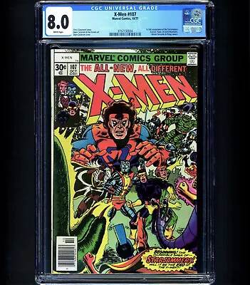 Buy Marvel Comics X-Men #107  1st Starjammers 10/77 KEY CGC 8.0 • 184.13£
