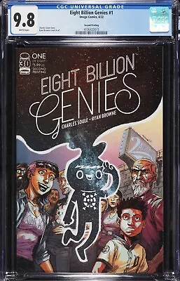Buy Eight Billion Genies 1 CGC 9.8 2022 Graded Second Print Image Comic Book Souls # • 39.98£
