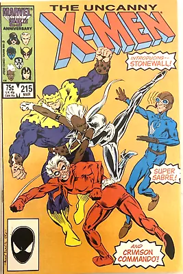 Buy Uncanny X-men # 215.  Key 1st Crimson Commando. Mar 1987. Alan Davis-art. Vfn+ • 6.29£