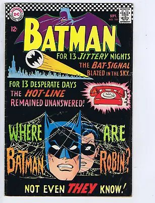 Buy Batman #184 DC Pub 1966 Mystery Of The Missing Manhunters ! • 20.91£