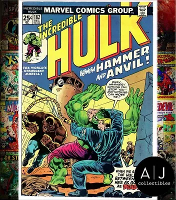 Buy Incredible Hulk #182 Vf- 7.5 Mvs Intact (1974) 1st Appearance Hammer And Anvil • 160.82£