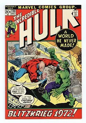 Buy Incredible Hulk #155 VF 8.0 1972 • 38.65£
