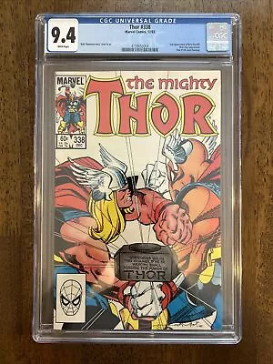 Buy Thor #338 9.4 CGC White Pages - 2nd Appearance Of Beta Ray Bill 4159652004 • 43.97£