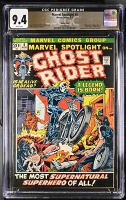 Buy Marvel Spotlight #5, CGC 9.4 White  Pages - 1st App. Of Ghost Rider 1029706002 • 18,144.44£