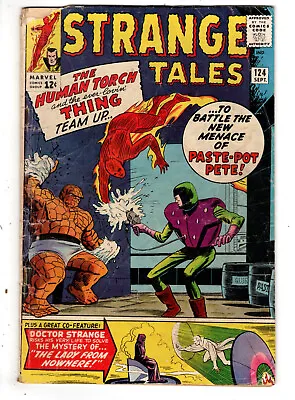 Buy Strange Tales #124 (1964) - Grade 2.5 - Torch & Thing Team-up - Zota Battle! • 31.98£