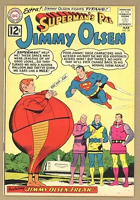 Buy Superman's Pal Jimmy Olsen 59 VF Swan Cvr/art! TITANO Alien Romance 1962 DC U777 • 31.14£