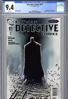 Buy Detective Comics #871 (2011) DC CGC 9.4 White 1st Scott Snyder Batman! • 45.22£