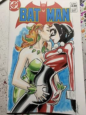Buy Batman 357 Original Sketch Cover Variant Harley Quinn Poison Ivy  • 48.25£