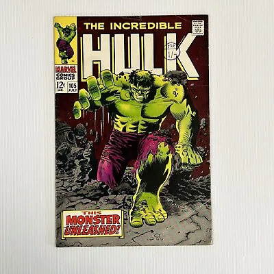 Buy The Incredible Hulk #105 1968 FN/VF Cent Copy Pence Stamp • 144£