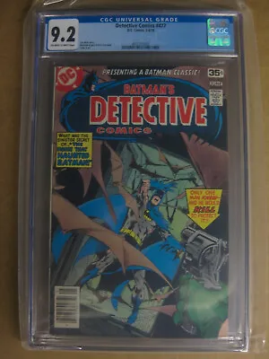 Buy DC Batman Detective Comics #477 CGC 9.2 Off White/White Pages Marshall Rogers • 59.37£