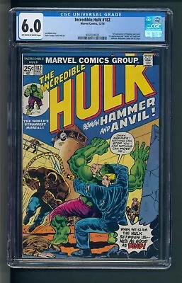 Buy Incredible Hulk #182 CGC 6.0 OWTW Pages Wolverine • 218.44£