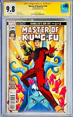 Buy Simu Liu Signed CGC Signature Series Graded 9.8 Marvel Master Of Kung Fu #126 • 359.78£