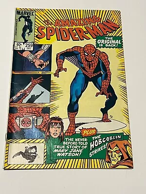 Buy Amazing Spider-Man #259 Return Original Costume Origin Of Mary Jane 1985 FINE • 20.08£