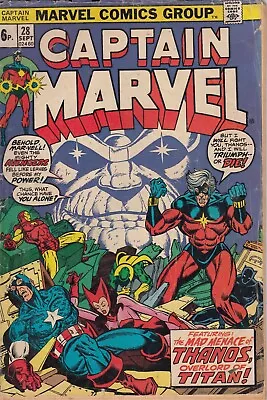 Buy Captain Marvel 28 - 1973 - Starlin, Thanos - Poor Condition • 4.99£