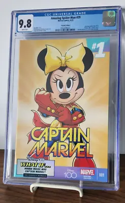 Buy Amazing Spider-Man #29 CGC 9.8 Disney 100 Perissinotto Minnie Captain Marvel 023 • 75.91£