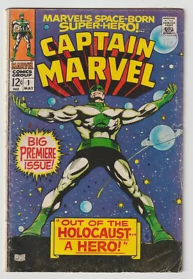 Buy Captain Marvel #1 (1968)  Out Of The Holocaust - A Hero!  Gene Colan Cover • 149£