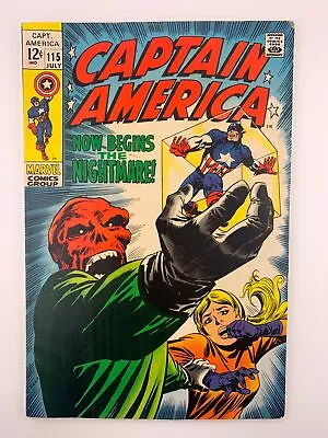 Buy Captain America #115 Classic Red Skull Cover - Fine 6.0 • 31.60£