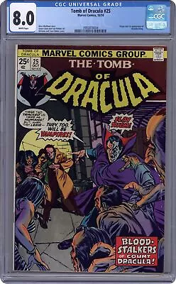 Buy Tomb Of Dracula #25 CGC 8.0 1974 3992818004 1st App. Hannibal King • 183.89£