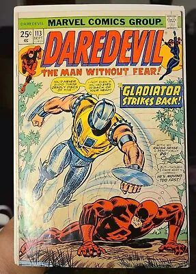 Buy 1974 Marvel Comics Daredevil #113 1st Appearance Of Death-Stalker GD/VG • 11.99£