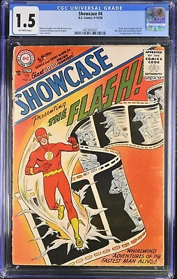 Buy Showcase #4 CGC 1.5 DC 1956 OW 1st And Origin Silver Age Flash Barry Allen ⚡️⚡️ • 7,994.40£