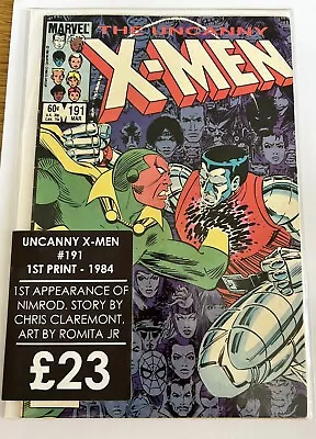 Buy Marvel Comics Uncanny X-Men #191 1st App Nimrod 1985 • 20£