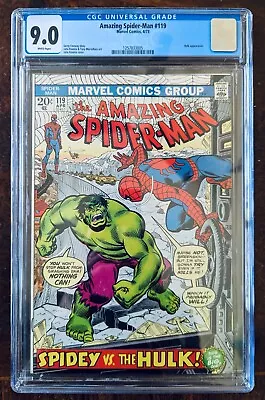 Buy Amazing Spider-Man #119 CGC 9.0 Hulk Appearance - Iconic Romita • 277.03£