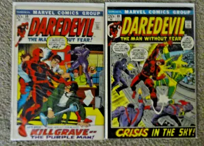 Buy Daredevil #88 & #89 Killgrave, Electro, & Black Widow Marvel Comics 1972 • 48.26£