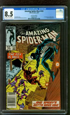 Buy Amazing SPIDER MAN 265 CGC 8.5 1st Silver Sable 1st Print 6/1985 Newsstand Ed • 56.76£