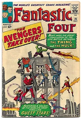 Buy Fantastic Four (Marvel 1964) #26 * FF And Avengers Vs. Hulk *  Kirby / Lee 🔥🔥 • 179.30£