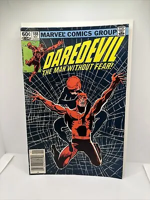 Buy Daredevil #188 NM Frank Miller Black Widow Marvel 1982 VG + • 63.24£