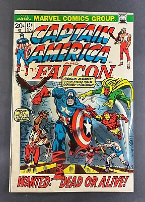 Buy Captain America (1968) #154 FN (6.0) Falcon Avengers Sal Buscema  • 35.47£