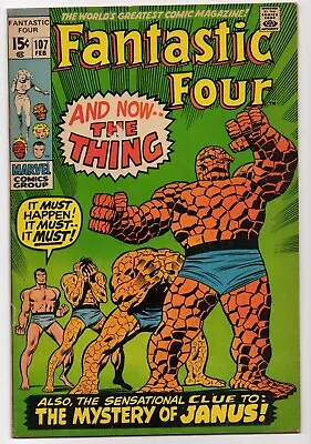 Buy Fantastic Four #107 - Marvel Comics (1971) 1st App. Janus The Nega-Man • 15.58£