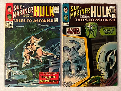 Buy Tales To Astonish #71 72 First  Sub-Mariner Hulk Nice Copies! • 19.71£