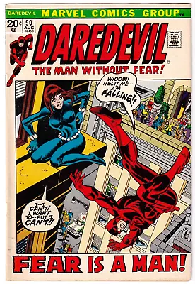 Buy Daredevil #90 Aug 1972 F/VF 7.0 Marvel 1st Mister Fear - Black Widow • 26.55£