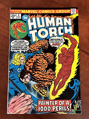Buy HUMAN TORCH Marvel Comic No. 8 Nov 1975 Painter Of A 1000 Perils VF+/NM • 19.88£