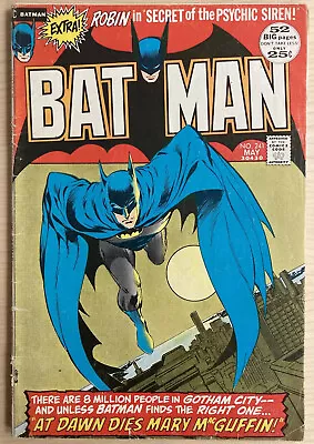 Buy Batman #241 May 1972 Classic Neal Adams Cover “AT DAWN DIES MARY MACGUFFIN!” • 59.99£