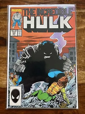 Buy Incredible Hulk 333. 1987. 1st Appearance Of Blair White. Todd McFarlane Art. FN • 1.99£