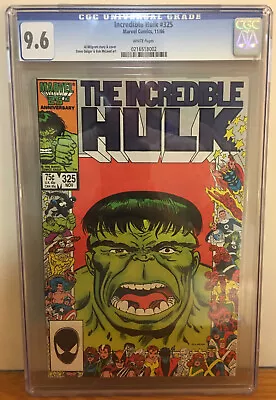 Buy Incredible Hulk #325 1986 Cgc 9.6 Rick Jones 1st Appearance As The Hulk • 80.06£