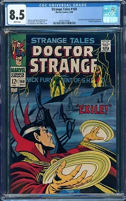 Buy Strange Tales #168 Cgc 8.5 Wp Doctor Strange Nick Fury Stan Lee Marvel 1968 • 222.17£