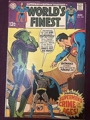 Buy World's Finest #183 Vg Dc Comics Superman Batman March 1969 • 15.77£