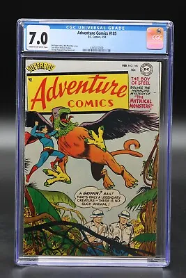 Buy Adventure Comics (1938) #185 Mortimer Superboy CGC 7.0 Blue Label Cream/OW Pages • 256.95£