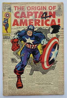 Buy Captain America 109 - Marvel Comics Group - January 1969 GD/VG 3.0 • 74.95£