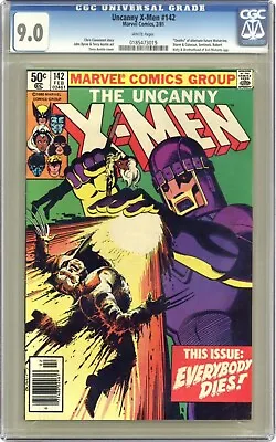 Buy Uncanny X-Men #142 CGC 9.0 Newsstand WP Claremont Bryne Days Of Future Past 1981 • 96.91£