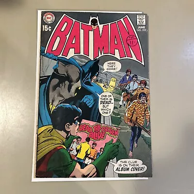Buy Batman #222 Classic Neal Adams Beatles Cover Dc Comics 1970 Bronze Age Fn/vf • 149.99£