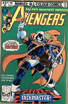 Buy The Avengers #196 Jun 1980 1st Full App Of Taskmaster Key 🔑 George Perez Art • 62.49£