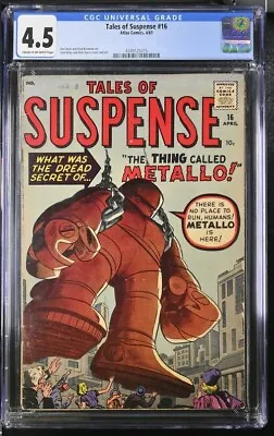 Buy Tales Of Suspense #16 Cgc 4.5 Metallo Jack Kirby • 296.47£