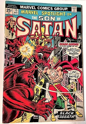 Buy Marvel Spotlight # 15 The Son Of Satan, 1st Baphomet Marvel Comics 1974 FN • 5.53£