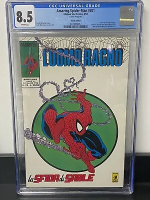 Buy Amazing Spider-Man #301 CGC 8.5 (Marvel 1992) Italian Edition * L'Uomo Ragno #92 • 112.45£