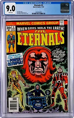 Buy Eternals #5 CGC 9.0 (Nov 1976, Marvel) Jack Kirby, 1st Makkari Thena Domo Zuras • 42.58£