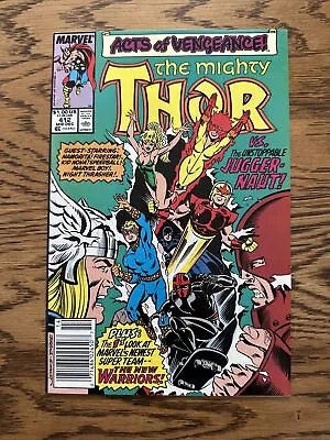Buy Mighty Thor #412 (Marvel 1989) 1st Team Appearance New Warriors! Newsstand NM • 19.85£